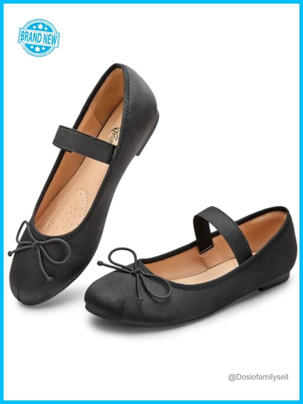 Silk Satin Bow Ballet Flats Mary Jane Elastic Strap Comfortable Work Casual